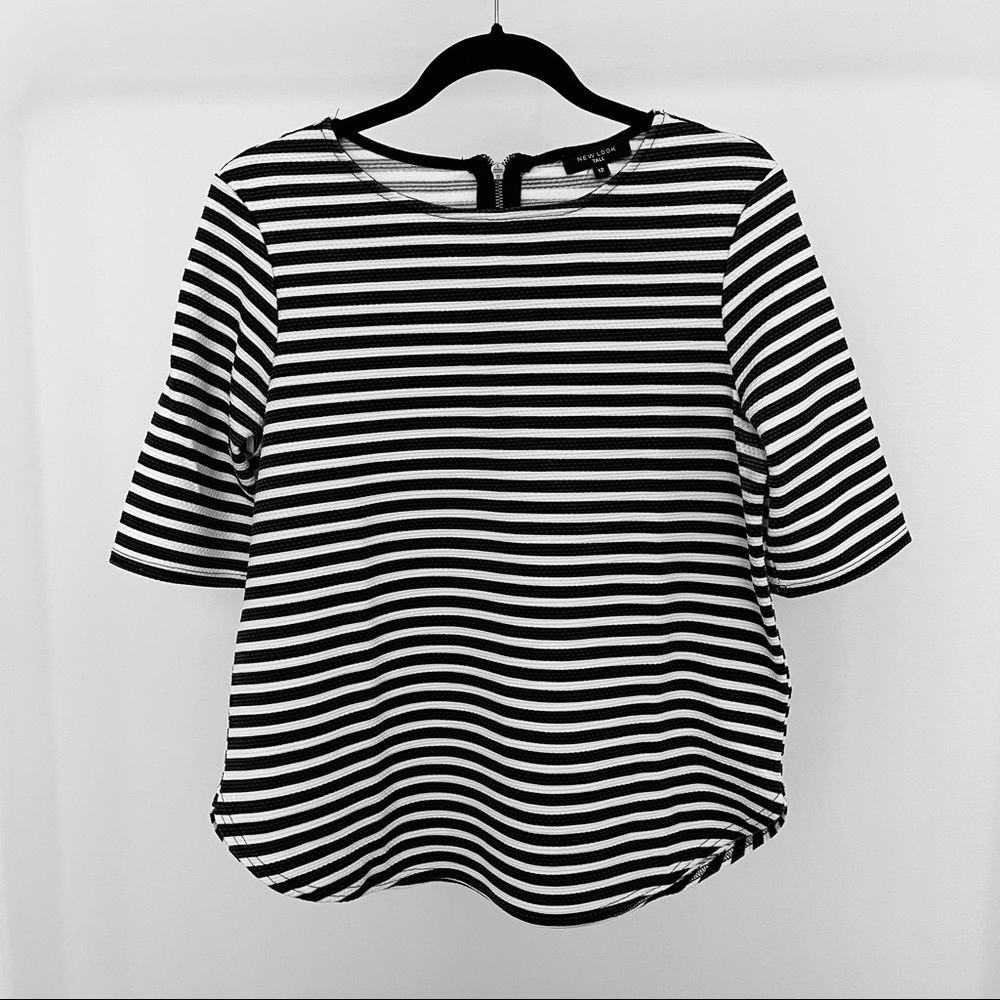 New Look Striped T-Shirt, Size UK 12Tall